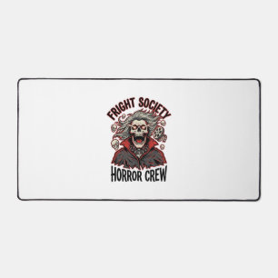 Vintage Horror Shirt Fright Society Skull Design_1 Desk Mat