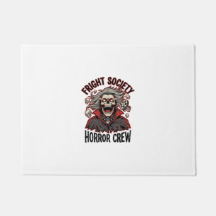 Vintage Horror Shirt Fright Society Skull Design_1 Doormat