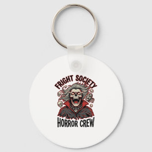 Vintage Horror Shirt Fright Society Skull Design_1 Key Ring