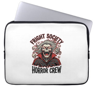 Vintage Horror Shirt Fright Society Skull Design_1 Laptop Sleeve