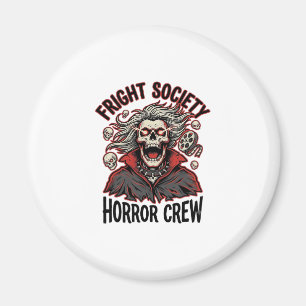 Vintage Horror Shirt Fright Society Skull Design_1 Magnet