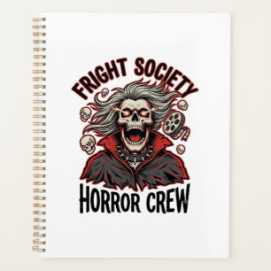 Vintage Horror Shirt Fright Society Skull Design_1 Planner