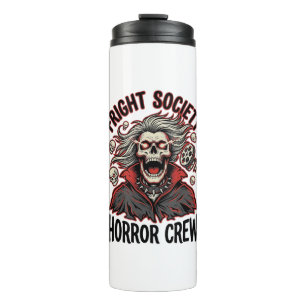 Vintage Horror Shirt Fright Society Skull Design_1 Thermal Tumbler