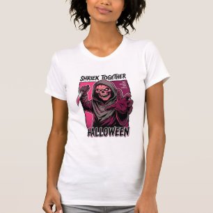 Vintage Horror Shirt with Engraved Slasher Hallowe
