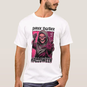 Vintage Horror Shirt with Engraved Slasher Hallowe