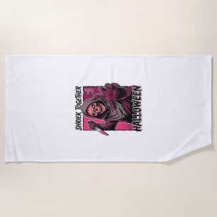 Vintage Horror Shirt with Engraved Slasher Hallowe Beach Towel