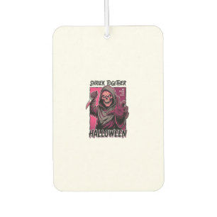 Vintage Horror Shirt with Engraved Slasher Hallowe Car Air Freshener