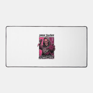 Vintage Horror Shirt with Engraved Slasher Hallowe Desk Mat
