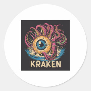 Vintage Horror Sticker1 Classic Round Sticker