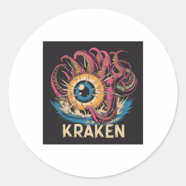 Vintage Horror Sticker1  Classic Round Sticker (Front)