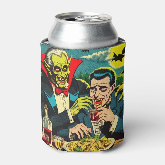 Vintage Horror Vampire Comics Can Cooler (Can Front)