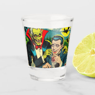 Vintage Horror Vampire Comics Shot Glass