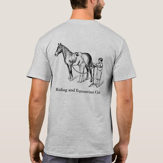 VINTAGE Horse Clipping Illustration Monogram tee (Back)