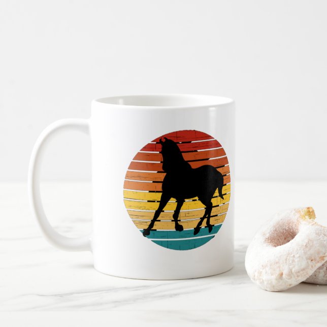 Vintage Horse Coffee Mug (With Donut)