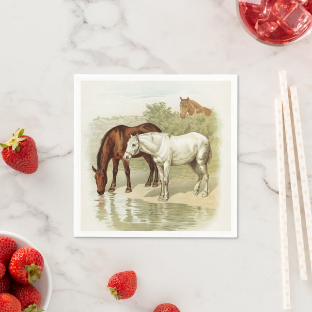 Vintage Horse cute any purpose party napkins (Insitu)