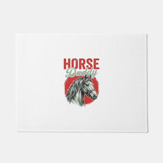 Vintage Horse Daddy Engraving Doormat (Front)