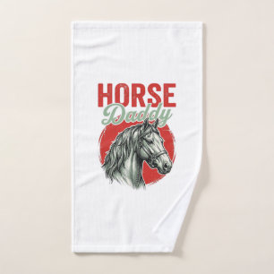 Vintage Horse Daddy Engraving Hand Towel
