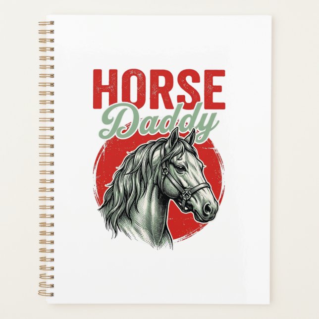 Vintage Horse Daddy Engraving Planner (Front)