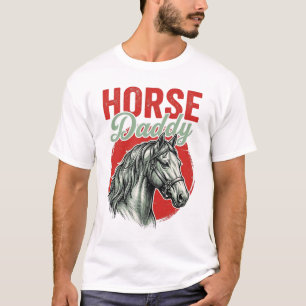 Vintage Horse Daddy Engraving T-Shirt