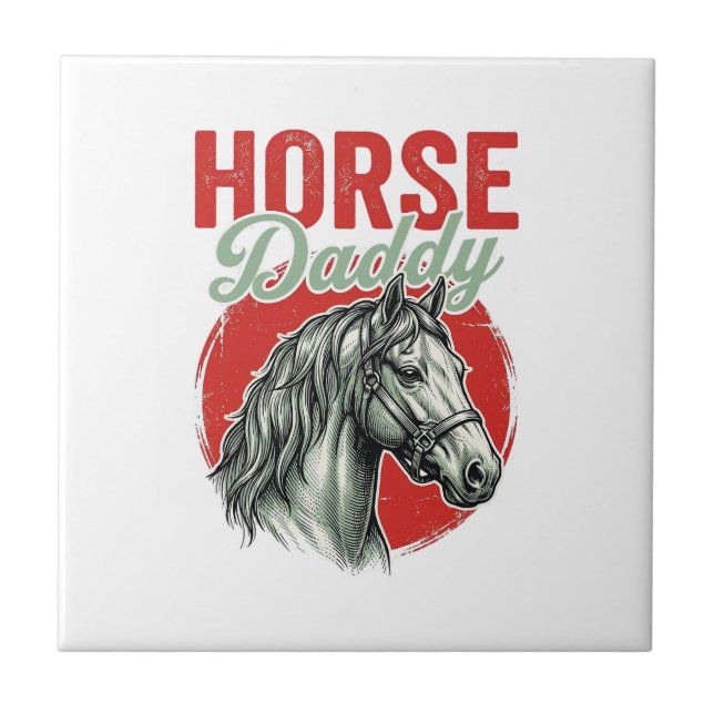 Vintage Horse Daddy Engraving Tile (Front)