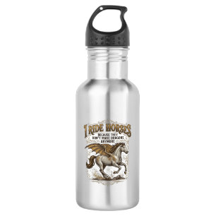 Vintage Horse Dragon Fantasy Rider Shirt Design_1 532 Ml Water Bottle
