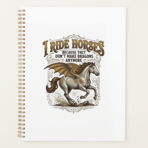 Vintage Horse Dragon Fantasy Rider Shirt Design_1 Planner