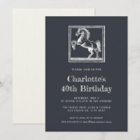 Vintage Horse Equestrian Adult 40th Birthday Party