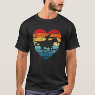 Vintage Horse Heart Equestrian Men Women Horseback T-Shirt