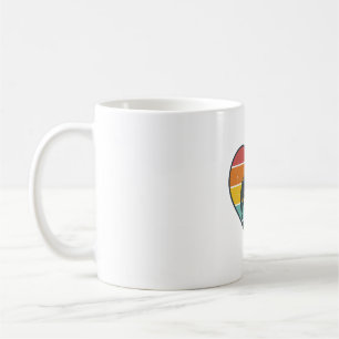 Vintage Horse Heart Sunset Vector Design_1 Coffee Mug