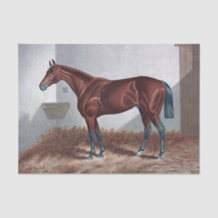 Vintage Horse in Stable Decoupage Tissue Paper