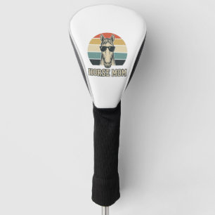 Vintage Horse Mum Engraving Sunglasses Design Golf Head Cover
