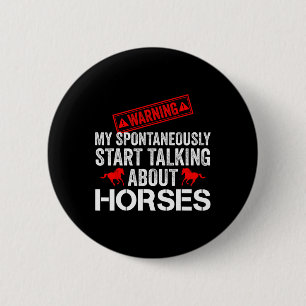 Vintage Horse Racing 6 Cm Round Badge