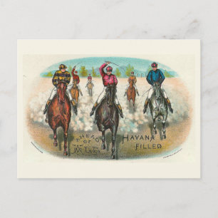 Vintage Horse Racing Ahead Of All Postcard