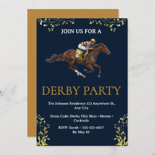 Vintage Horse Racing Derby Party Invitation 2026