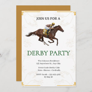 Vintage Horse Racing Derby Party Invitation 2026