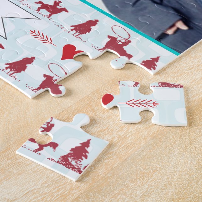 Vintage Horse Ranch Cowboy for Grandma and Grandpa Jigsaw Puzzle (Side)