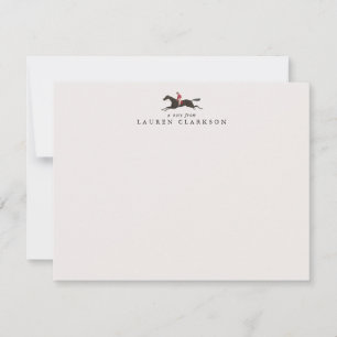 Vintage Horse Rider Logo Note Card