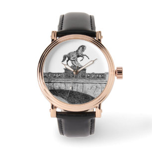 Vintage horse sculpture on Anichkov bridge Watch