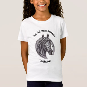 Vintage Horse Sketch Barn Animal Best Friends T-Shirt