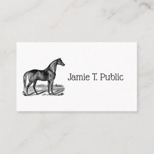 Vintage Horse Standing Business Card
