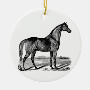 Vintage Horse Standing Ceramic Tree Decoration
