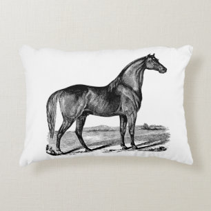 Vintage Horse Standing Decorative Cushion