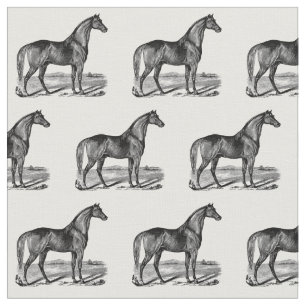 Vintage Horse Standing Fabric