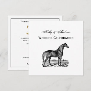Vintage Horse Standing Invitation