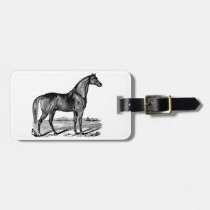 Vintage Horse Standing Luggage Tag