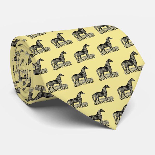 Vintage Horse Standing Tie (Rolled)