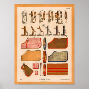 Vintage Horse Tack Poster