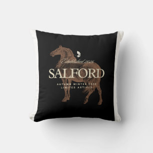 VINTAGE HORSE THROW PILLOW-CUSHION CUSHION