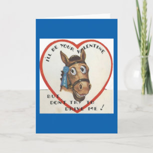 Vintage Horse Valentine Holiday Card