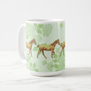 Vintage Horse Walking Around the Cup Coffee Mug